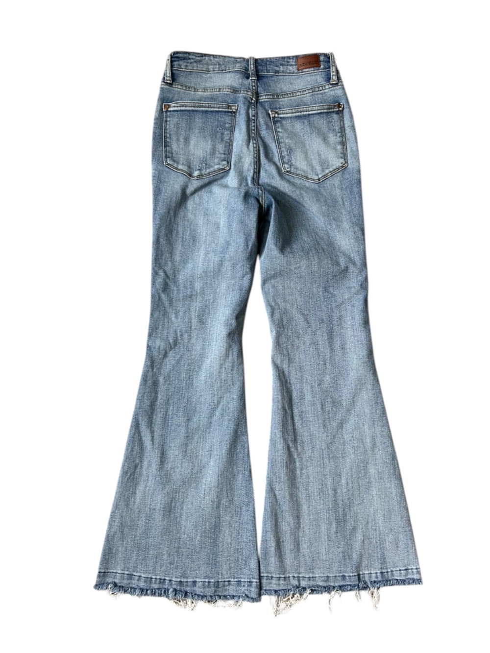 Judy Blue Raw Hem Flare Jeans w/High Rise size 5/27 - Picture 5 of 10